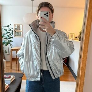 Metallic Silver Puffer